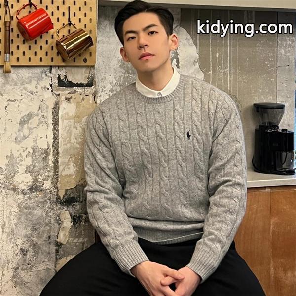 グレー 麻花纹 円领 ニットセーター ポロラルフローレン POLO RALPH LAUREN スーパーコピー 秋冬着こなし上品 定番-0