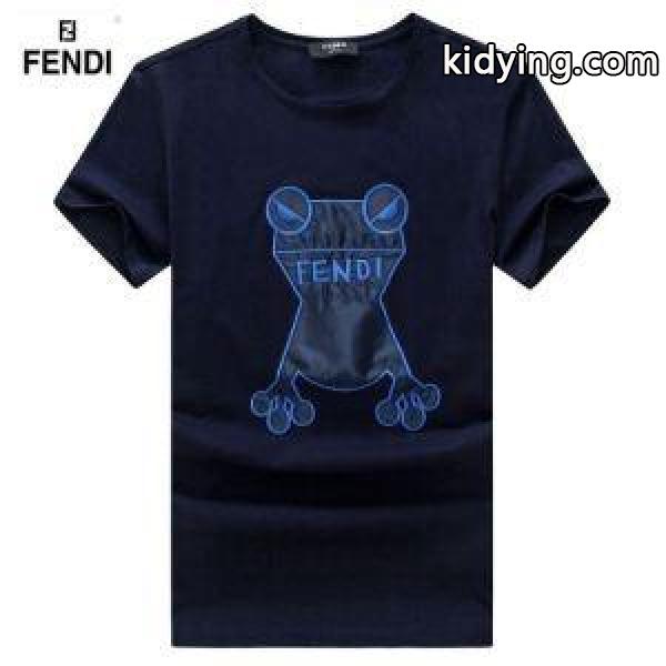 超激得新作登場欠かせない肌触りTシャツ夏物FENDIフェンディ スーパー コピー快適な着心地ブラックホワイトダークブルー-0