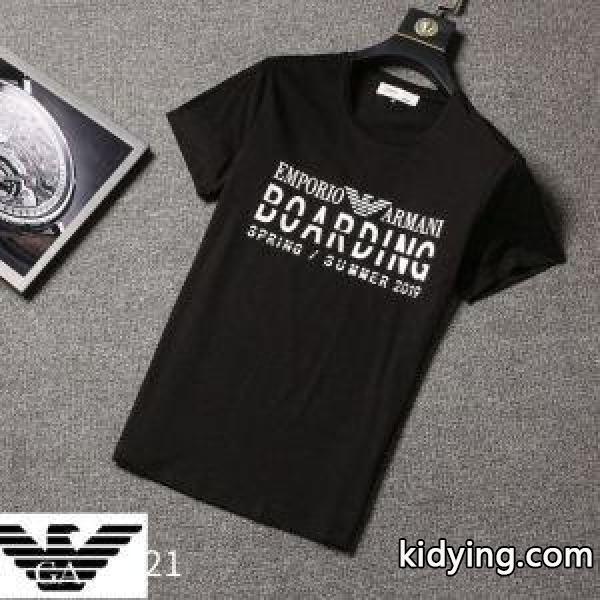 爆買い大人気幅広いコーデトレンド感大人シック英字プリントｔシャツ３色用意ARMANIアルマーニ コピー 通販-0