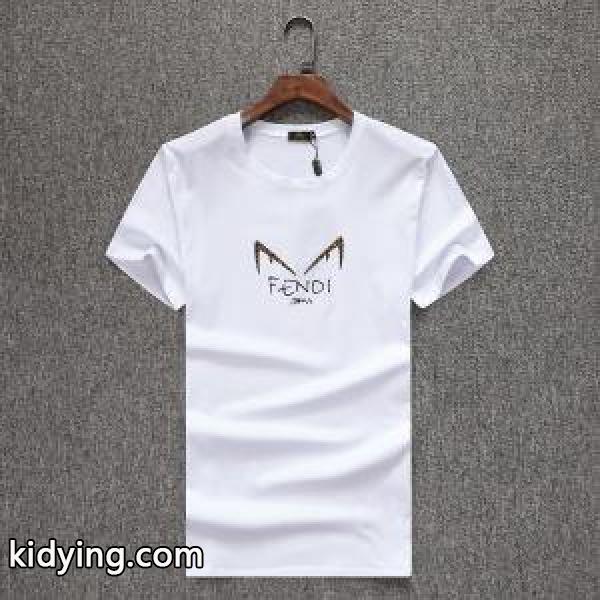 2色可選 明るく爽やかな雰囲気に フェンディ FENDI 普段着にも合わせやすい 半袖Tシャツ今年春夏も大人気_フェンディ FENDI_ブランド コピー 激安(日本最大級)-0