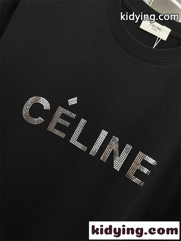 話題 ブラック ロゴデザイン ミニマル 快適 CELINE セリーヌ コピー 長袖Tシャツ-7
