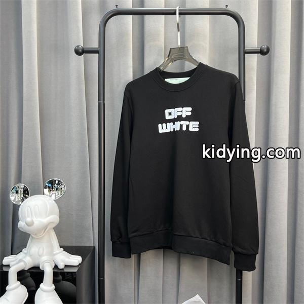 着回し抜群 ブラック オフホワイト セーター Off-White コピー 2025秋冬定番ベーシック 数量限定 大ロゴプリント-0