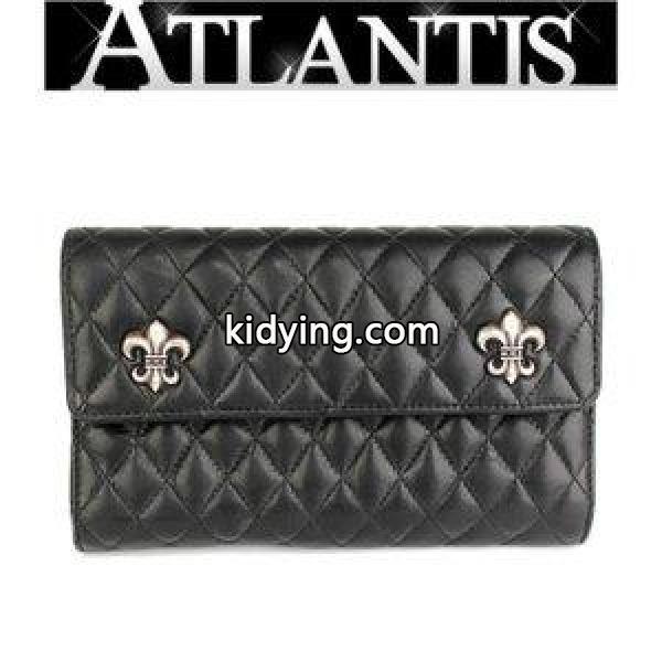 CHROME HEARTS 銀座 クロムハーツ ウェーブ ウォレット #4 キルテッド 長財布 レザー 黒 :072085:atlantis - 通販ショッピング-0
