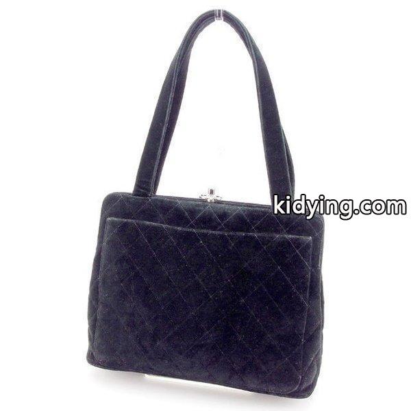 Chanel バッグ ショルダーバッグ ベロアキルティング クルーズライン ブラック シルバー レディース Bag 通販-0