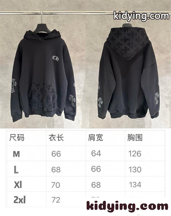 CHROME HEARTS パーカー メンズ フーディー クロムハーツ コピー ゆったりシルエット ストリート系 保温性-8