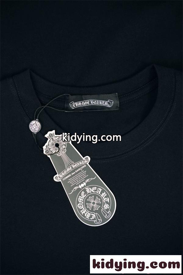 半袖Tシャツ メンズ CHROME HEARTS シンプルロゴ クロムハーツ 偽物 無地系 ストリート 着回し万能-7