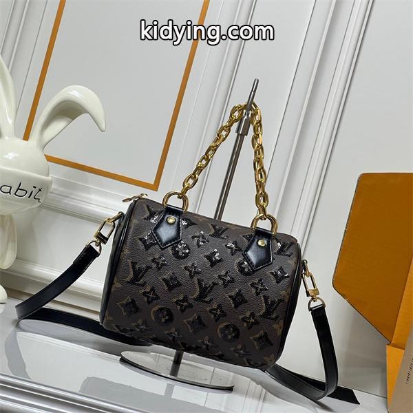 ブラウン グリッターデザイン ミニスピーディ ルイヴィトン コピー ショルダーバッグ Louis Vuitton 秋冬の彩り-0