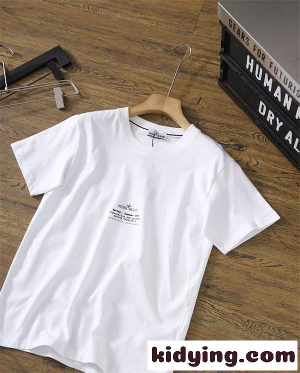 STONE ISLAND ストーンアイランド コピー 話題独走 ブラック ベーシックカラー 軽量コットン 快適 Tシャツ-5