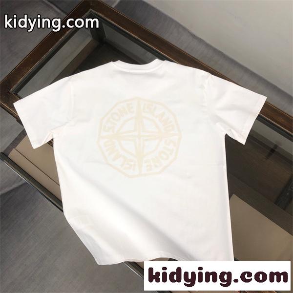 ストーンアイランド コピー 半袖Tシャツ プリント 存在感 ストリート カジュアル 快適コットン STONE ISLAND-2