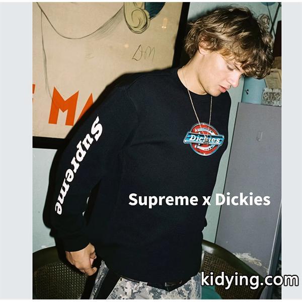 ☆トレンド☆DKシュプリーム長袖tシャツコピー SUPREME X DICKIES コラボ FW25 THERMAL L/S TEE-0