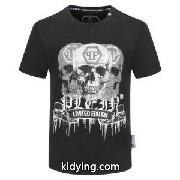 半袖Tシャツ お洒落さんも憧れの存在 フィリッププレイン 2色可選 カジュアルにも着こなせる PHILIPP PLEIN_フィリッププレイン PHILIPP PLEIN_ブランド コピー 激安(日本最大級)-0