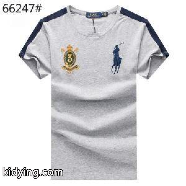 2018シーズン限定お買い得！POLO RALPH LAURENポロ ラルフローレンＴシャツコピー刺繍ワッペン付きビジネス用メンズクルーネック半袖トップス-2