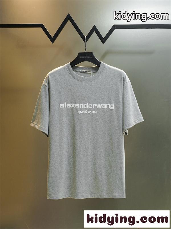 Tシャツ シンプルロゴ クルーネック アレキサンダーワン コピー ゆったりシルエット カジュアル Alexander wang-2