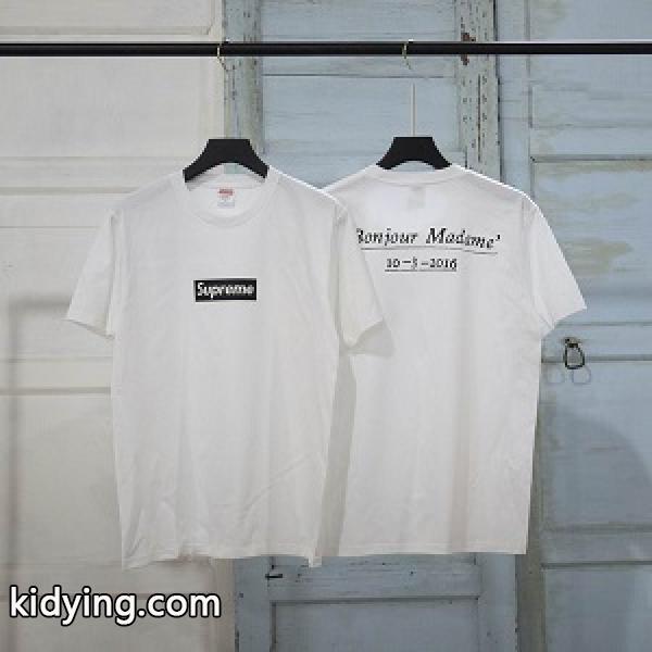 SUPREME ボックスロゴ コピー tシャツ 半袖 ゆるやかなシルエット 無地のデザインで合わせやすい-0