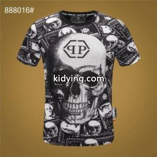 スタイルアップ見えなシンプル PHILIPP PLEIN Tシャツ/半袖 2色可選フィリッププレイン 2019トレンド感満載なアイテム_フィリッププレイン PHILIPP PLEIN_ブランド コピー 激安(日本最大級)-2