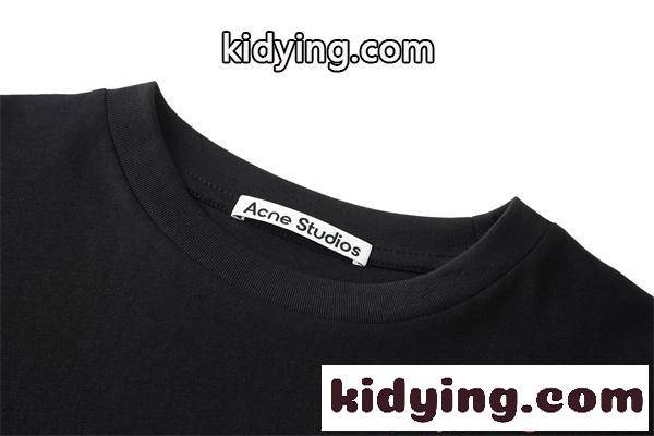ポケット刺繍ロゴ Tシャツ 半袖 ブラック ベーシック ミニマル ACNE STUDIOS アクネ ストゥディオズ スーパーコピー-3