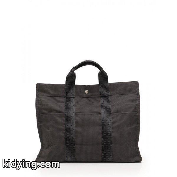 エルメス HERMES エールラインMM トートバッグ ナイロンキャンバス ダークグレー レディース 通販-0