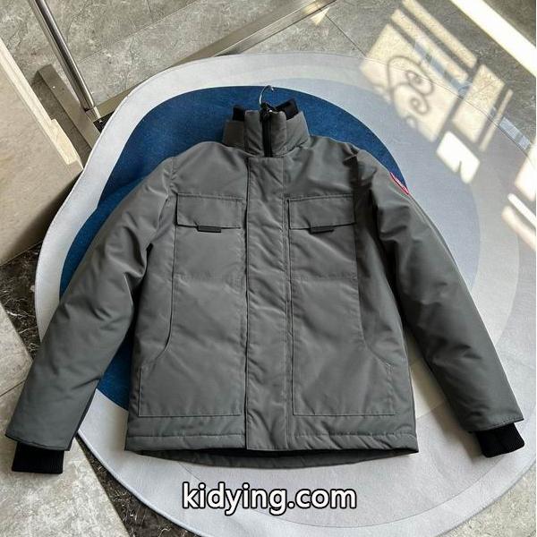 2025秋冬 グレー ショートダウンジャケット スーパーコピー 今季注目 カナダグース Canada Goose-0