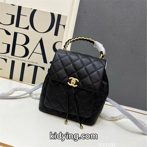 Chanel 冬の機動性 ブラック ダイヤ柄縫製 チェーンハンドル シャネル スーパーコピー リュック-0