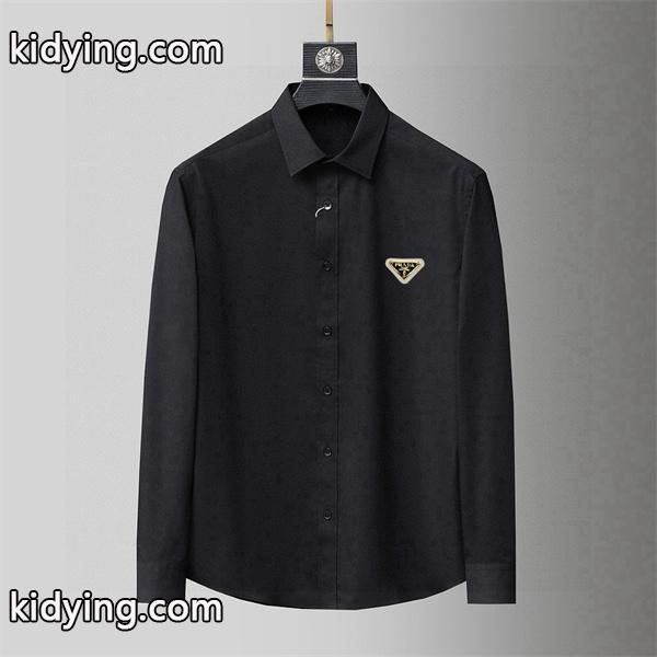 PRADA プラダ コピー モード感 ワンポイント 洗練 ロングスリーブ シャツ-1