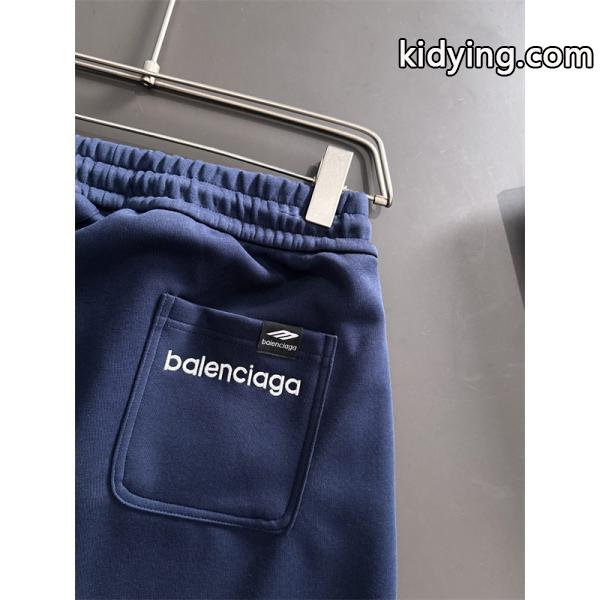 BALENCIAGA スーパーコピー トラックパンツ ブラック ホワイトライン スポーティー デザイン ロゴ刺繍 バレンシアガ-3