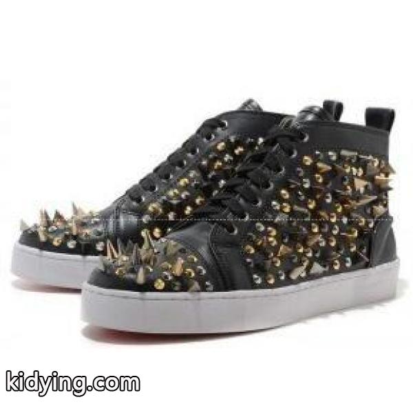 激安大特価最新作のCHRISTIAN LOUBOUTIN ブラック スパイクスダッズ クリスチャンルブタン メンズ ハイカット スニーカー_クリスチャンルブタン CHRISTIAN LOUBOUTIN_ブランド コピー 激安(日本最大級)-0
