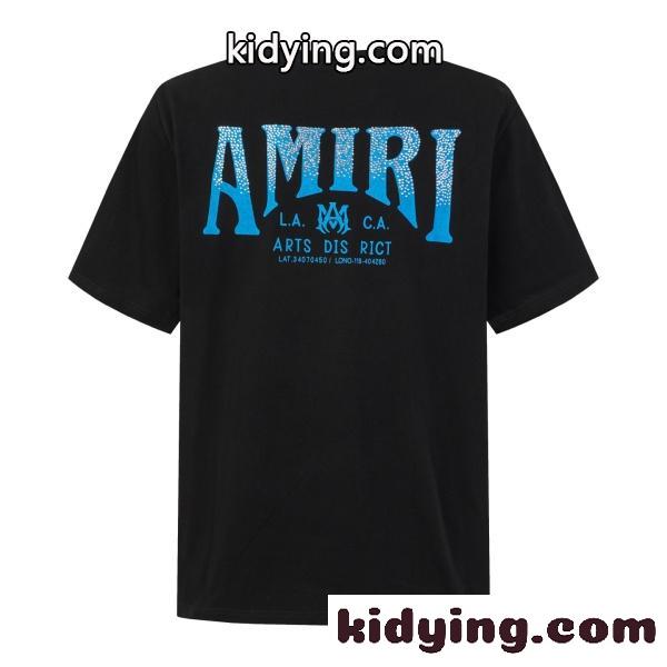 AMIRI アミリ 2026新作 ラインストーン ロゴプリント 半袖Tシャツ コットン クルーネック オーバーサイズ 人気-9
