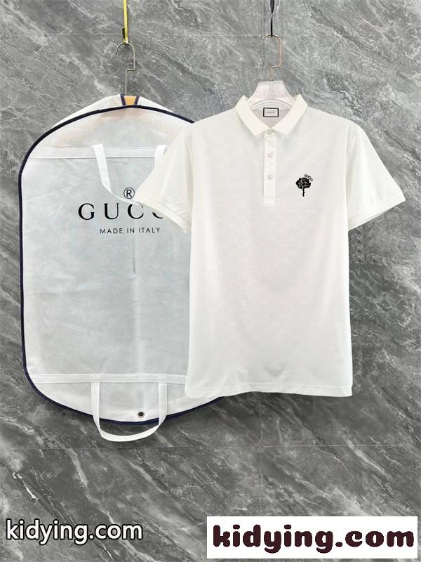 総柄デザイン クラシックスタイル 高見え GUCCI グッチ コピー ポロシャツ タウンユース-2