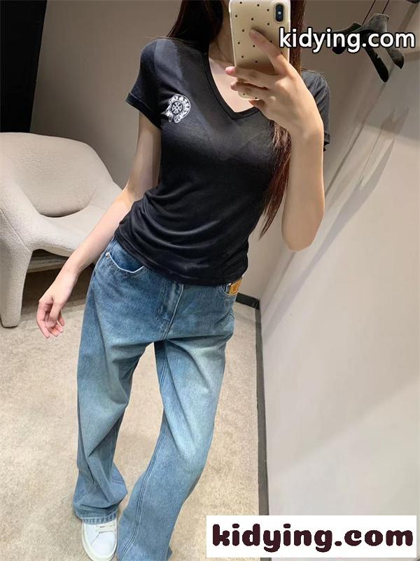 ルイヴィトン コピー激安 デニムパンツ レディース ハイウエスト ストレート ワイドシルエット 美脚 脚長効果 カジュアル 上品 Louis Vuitton-4