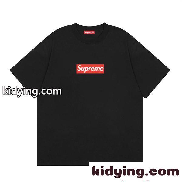 即完売人気 ストリート王道 定番ロゴ SUPREME シュプリーム コピー 半袖Tシャツ メンズ-1