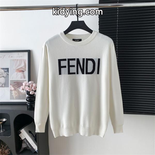 温か素材 ロゴ ホワイト FENDI フェンディ コピー ニット プレミアム 2025秋冬-0