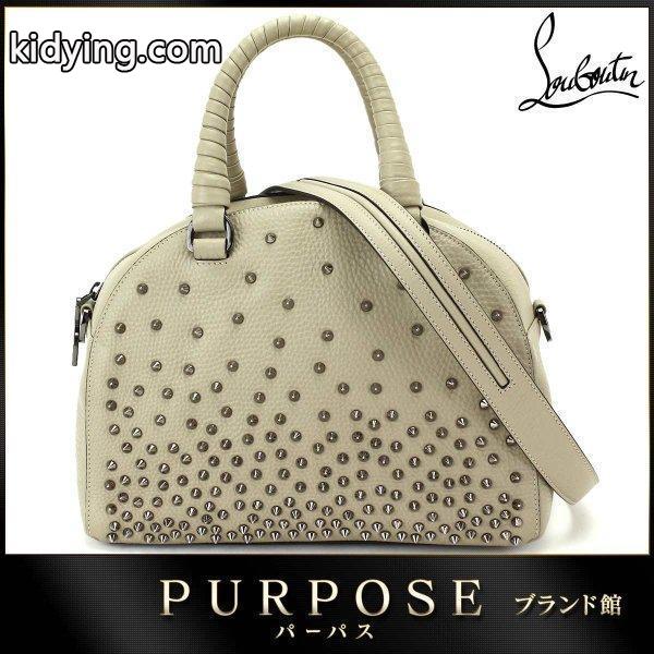 クリスチャン ルブタン Christian Louboutin パネトーネ スパイク スタッズ 2WAY ハンド ショルダー バッグ レザー ベージュ 3155015 :90047157:PURPOSEパーパス・ヤフー店 - 通販ショッピング-0