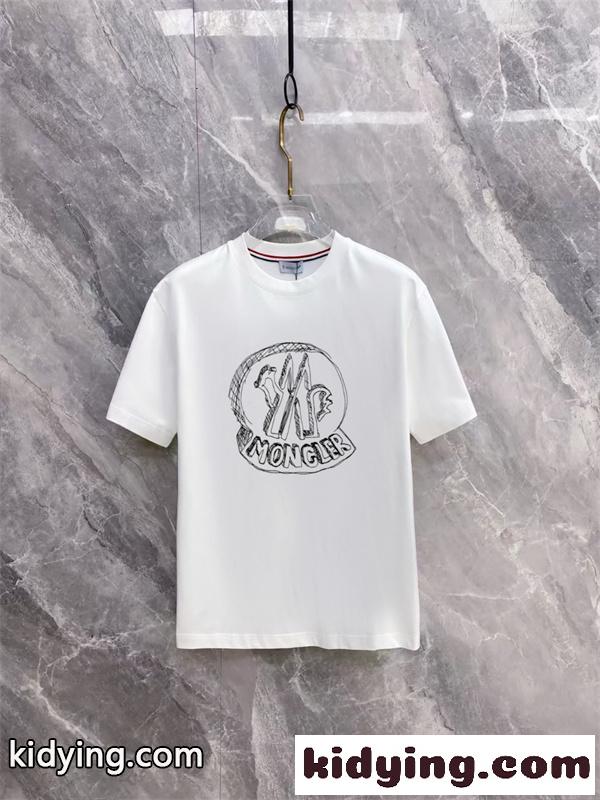 スケッチエンブレム アートロゴ 街映えセレクト MONCLER モンクレール コピー 半袖Tシャツ ラインドロー-1