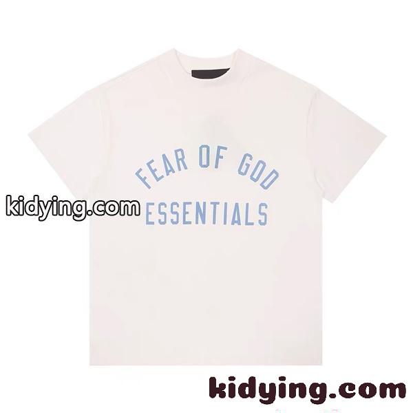 ESSENTIALS メンズ Tシャツ アーチロゴデザイン エッセンシャルズ コピー 軽やか素材 ナチュラルカラー 夏向け-0