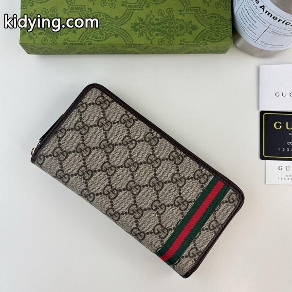 GUCCI 偽物 長財布 ベージュ GGスプリーム ウェブストライプ クラシカル 新登場 グッチ-0