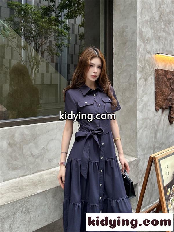 上質フェミニン ティアードロングワンピース 軽やか素材 DIOR ディオール コピー ワンピース きれいめスタイル 都会的モード感-8