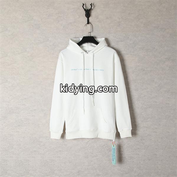 Off-White オフホワイト コピー アート感際立つ ハンドドロー風 クロス バックプリント パーカー-7