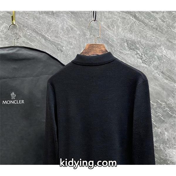 ブラック / グレー セーター POLO レッド 円形 ロゴ 2025秋冬鮮明 モンクレール 高品質 偽物 最新-5