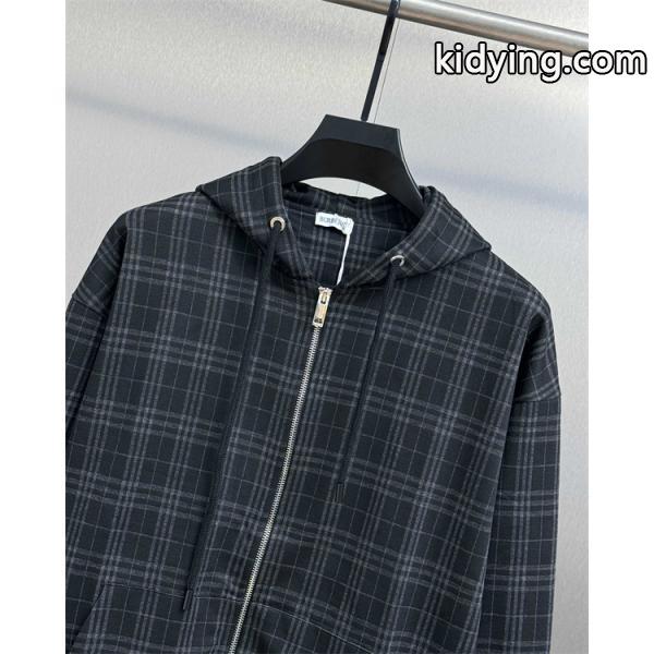 人気爆発！2025秋冬必須 ベージュ＆ブラック チェックジップパーカー バーバリー コピー BURBERRY-3