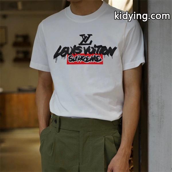 人気沸騰なアイテム LOUIS VUITTON x Supreme 2色可選 半袖Tシャツ 高評価人気品_シュプリーム SUPREME_ブランド コピー 激安(日本最大級)-0
