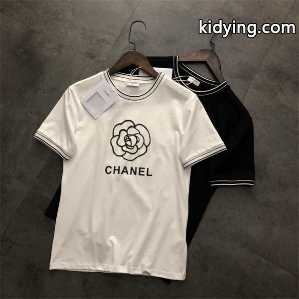 2021最新ヤブツバキ半袖tシャツ シンプルなカジュアルコーデ 高版本 定番襟と袖口-0