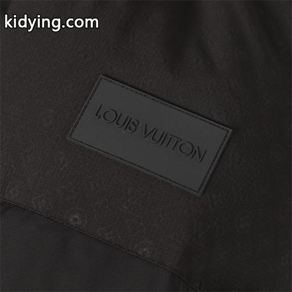 ダウンジャケット ブラック フード付き 防寒 2025秋冬 LOUIS VUITTON ルイヴィトン 偽物-8