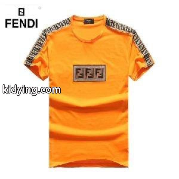 フェンディ コピーFENDI最安値新作登場大活躍着心地抜群スタイリッシュｔシャツ半袖黒白オレンジライトグレー-2