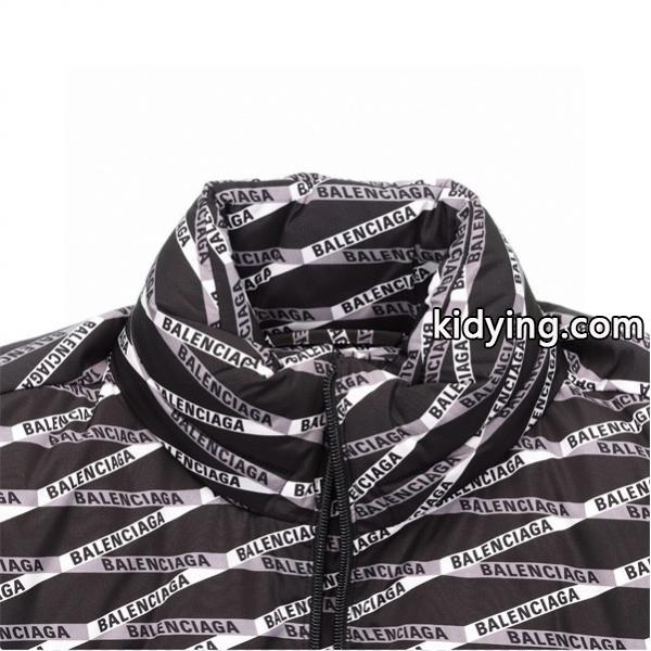 BALENCIAGA コピー ダウンジャケット 高品質 ロゴ総柄 モノトーン ファッション 冬用 アウター バレンシアガ-1