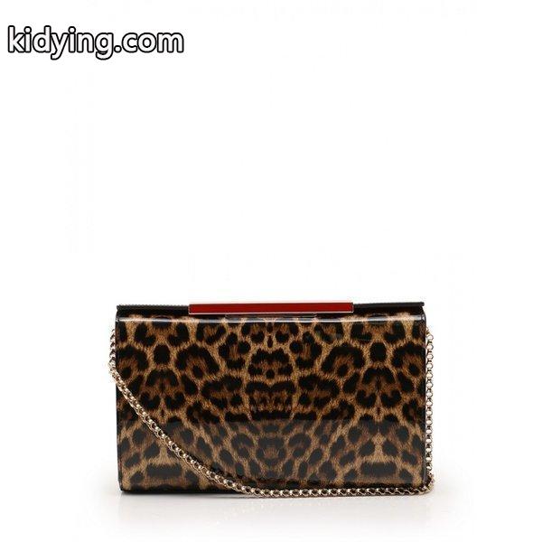 クリスチャン ルブタン Christian Louboutin ヴァニタス クラッチバッグ レオパード柄 エナメルレザー ベージュ ダークブラウン 2WAY 1165041 レディース 中古 :224782:RECLOヤフーショップ - 通販ショッピング-0