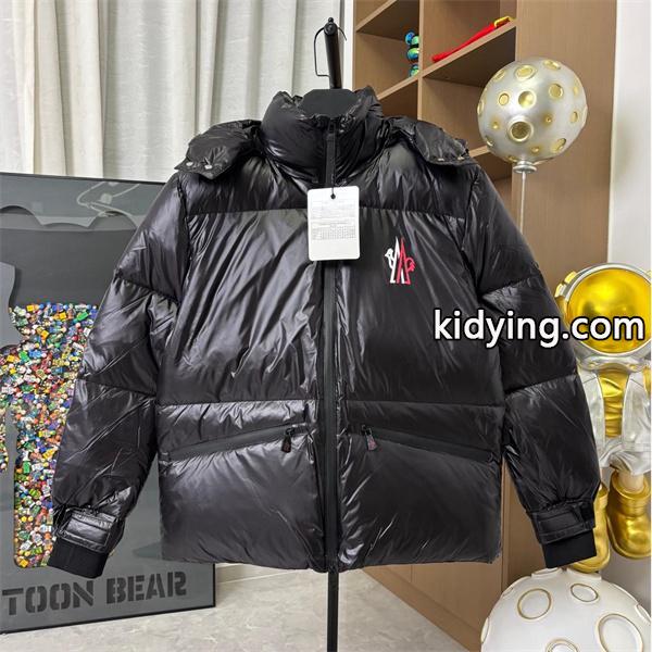 光沢感豊富 ブラック個性的 ハイテクテクスチャー モンクレール 偽物 ダウンジャケット Moncler 2025秋冬-0