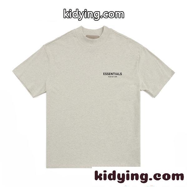 エッセンシャルズ 偽物 半袖Tシャツ ESSENTIALS グレー オーバーサイズ ストリート 大人カジュアル 定番人気-3