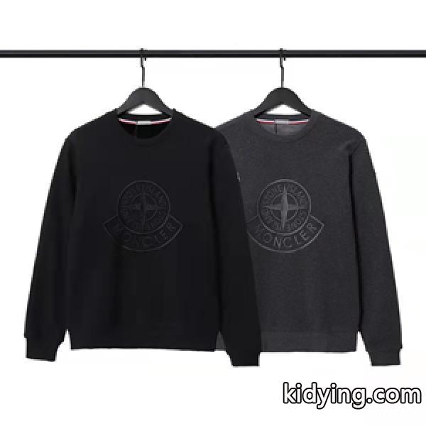 MONCLER x STONE ISLAND ストーンアイランドコピーパーカー 品質保証 裏起毛メンズ クルーネックプルオーバー-0