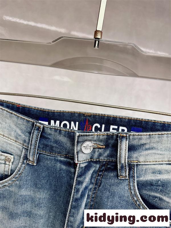 MONCLER デニムパンツ モンクレール スーパーコピー ヴィンテージ加工 カジュアル おしゃれ-5