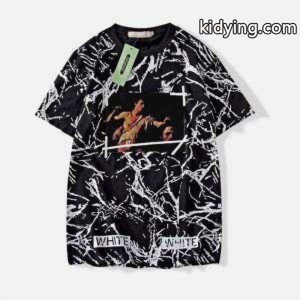 驚きの破格値セール男性用ストリート系ロックｔシャツOff-Whiteオフホワイト 半袖 コピー男性魅力おススメ黒白-1